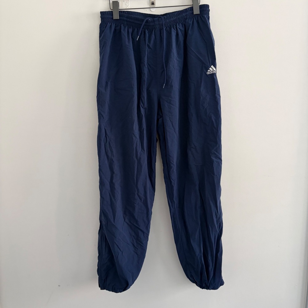 Vintage Adidas Navy Blue Nylon Track Pants XL RN 88387 CA 00411